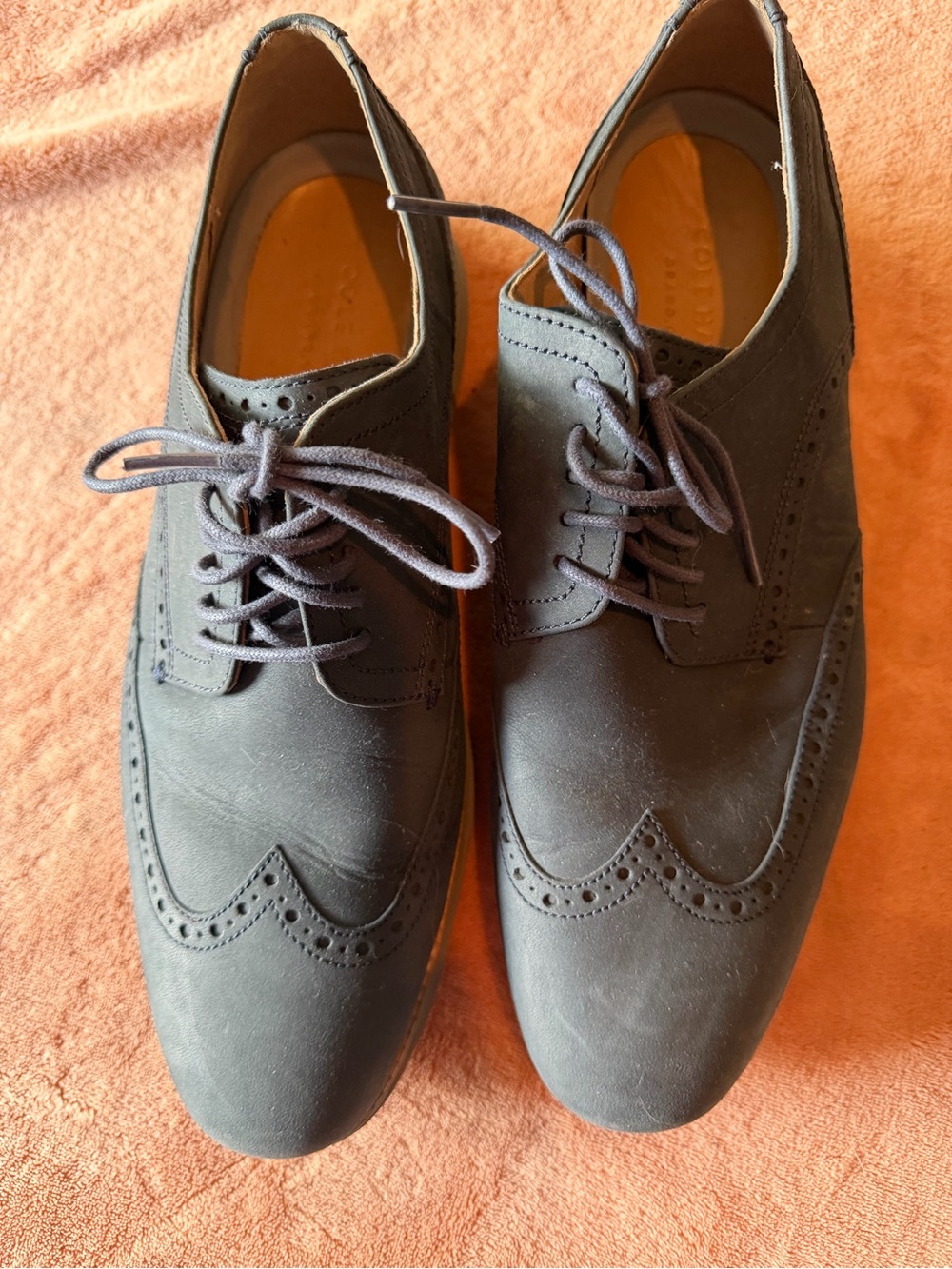 Cole Haan Men's Black Wingtip Derby Oxfords
